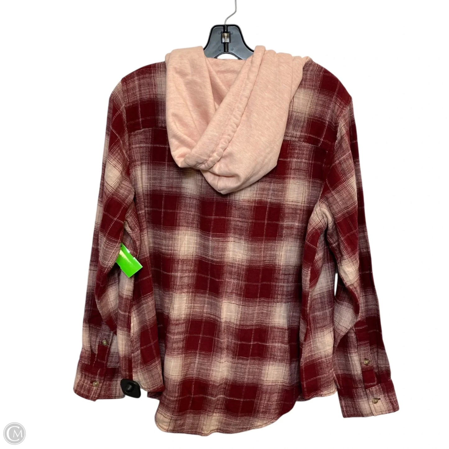 Top Long Sleeve By Time And Tru In Pink & Red, Size: L