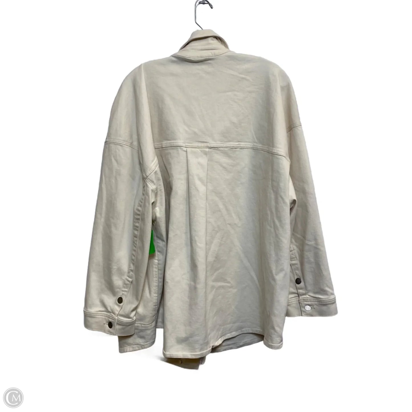 Jacket Shirt By Lane Bryant In Cream Denim, Size: 3x