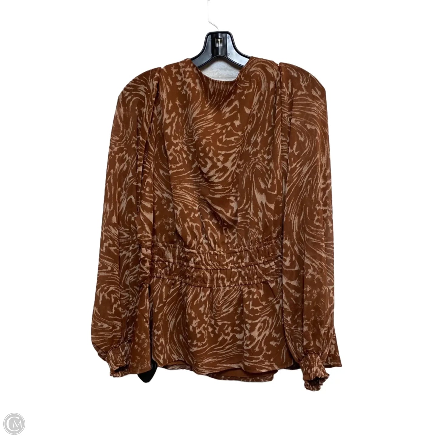 Top Long Sleeve By Sofia By Sofia Vergara In Brown, Size: Xl