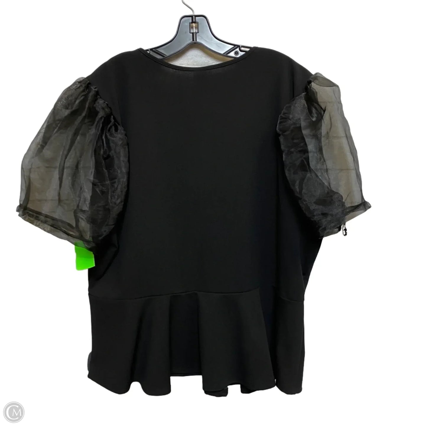 Top Short Sleeve By On In Black, Size: 3x