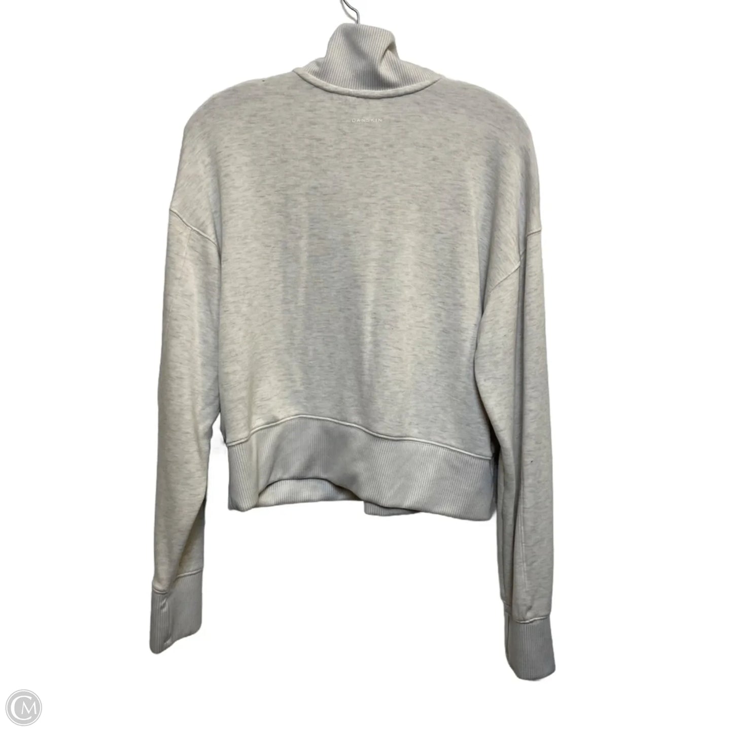 Athletic Sweatshirt Collar By Danskin In Tan, Size: L