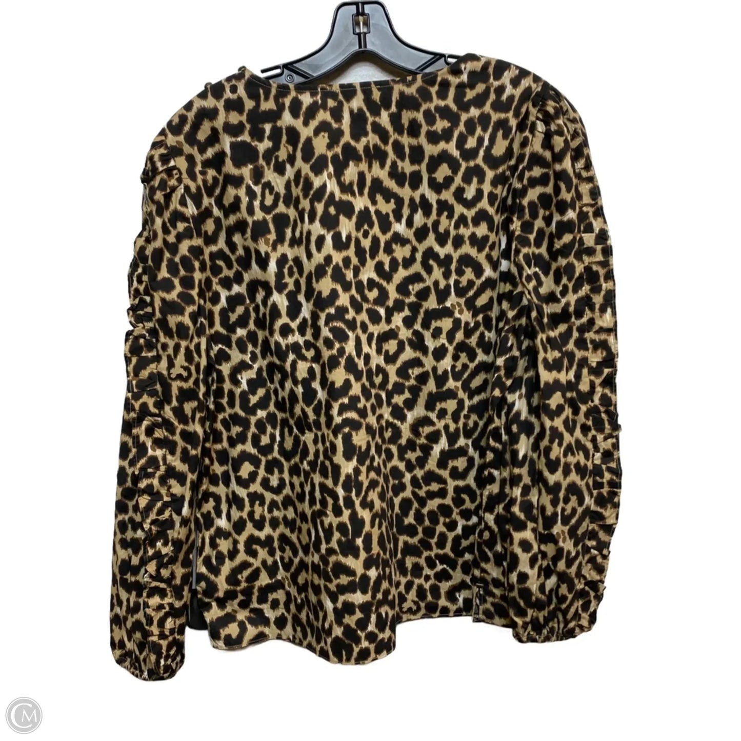 Top Long Sleeve By J. Crew In Animal Print, Size: L
