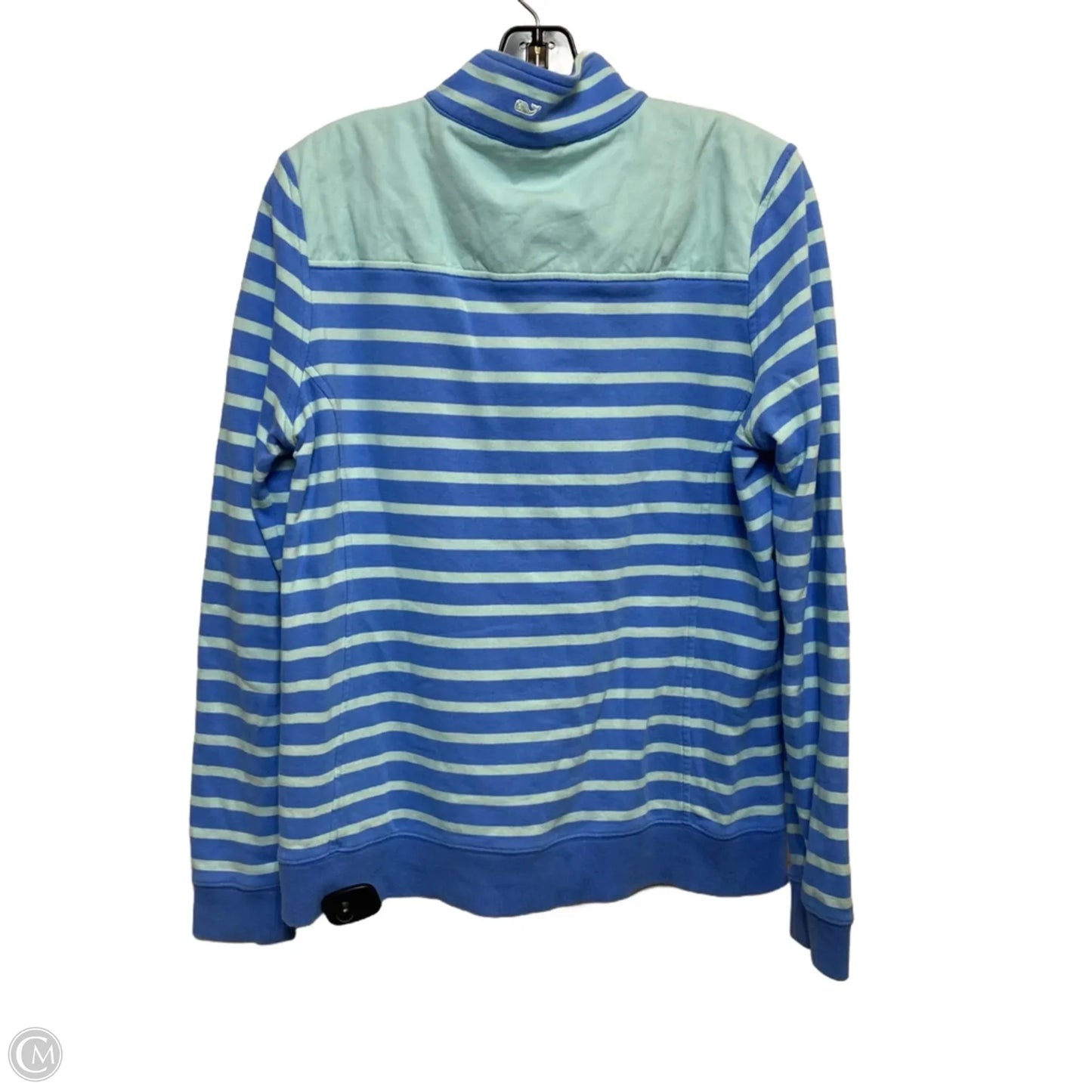 Top Long Sleeve Designer By Vineyard Vines In Blue & Green, Size: M