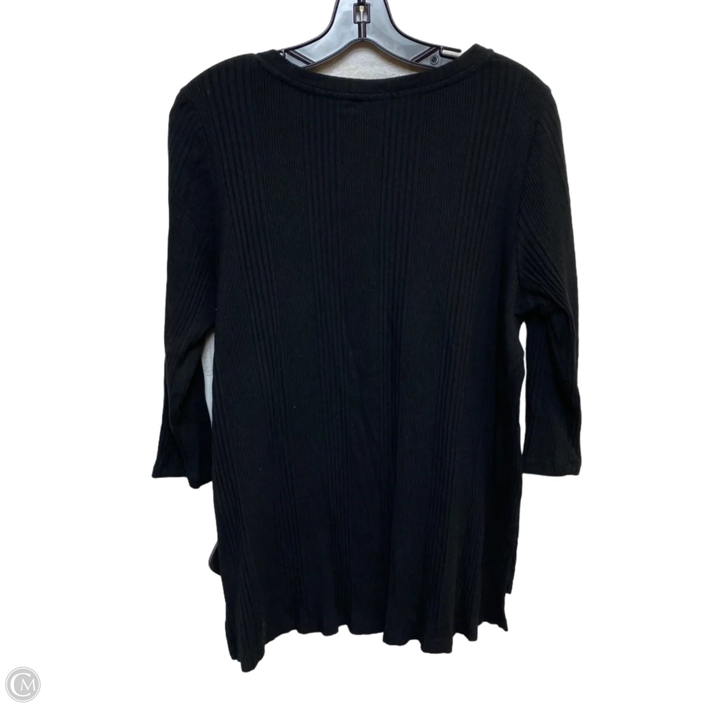 Top 3/4 Sleeve By Rachel Zoe In Black, Size: 1x