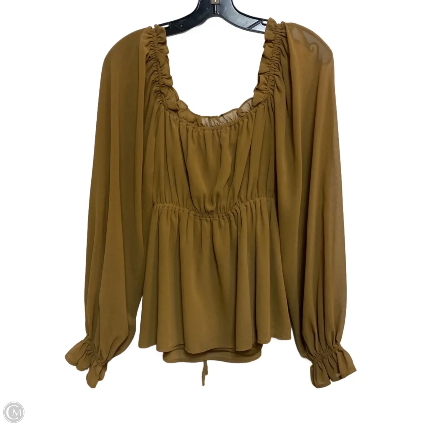 Top Long Sleeve By Love Wednesday In Brown, Size: S