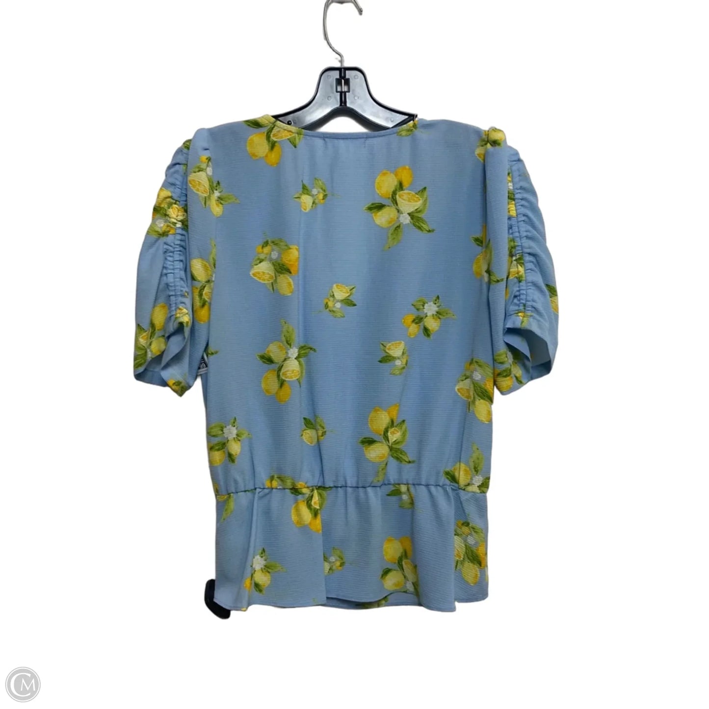 Top Short Sleeve By Socialite In Blue & Yellow, Size: M
