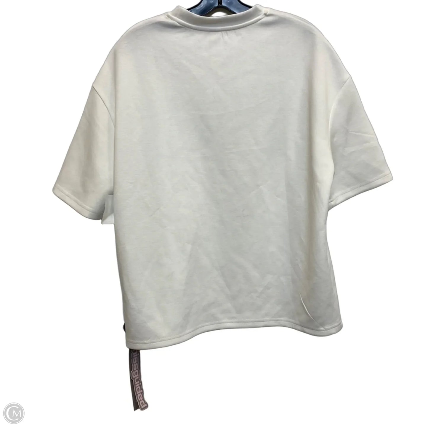 Top Short Sleeve By Missguided In White, Size: S