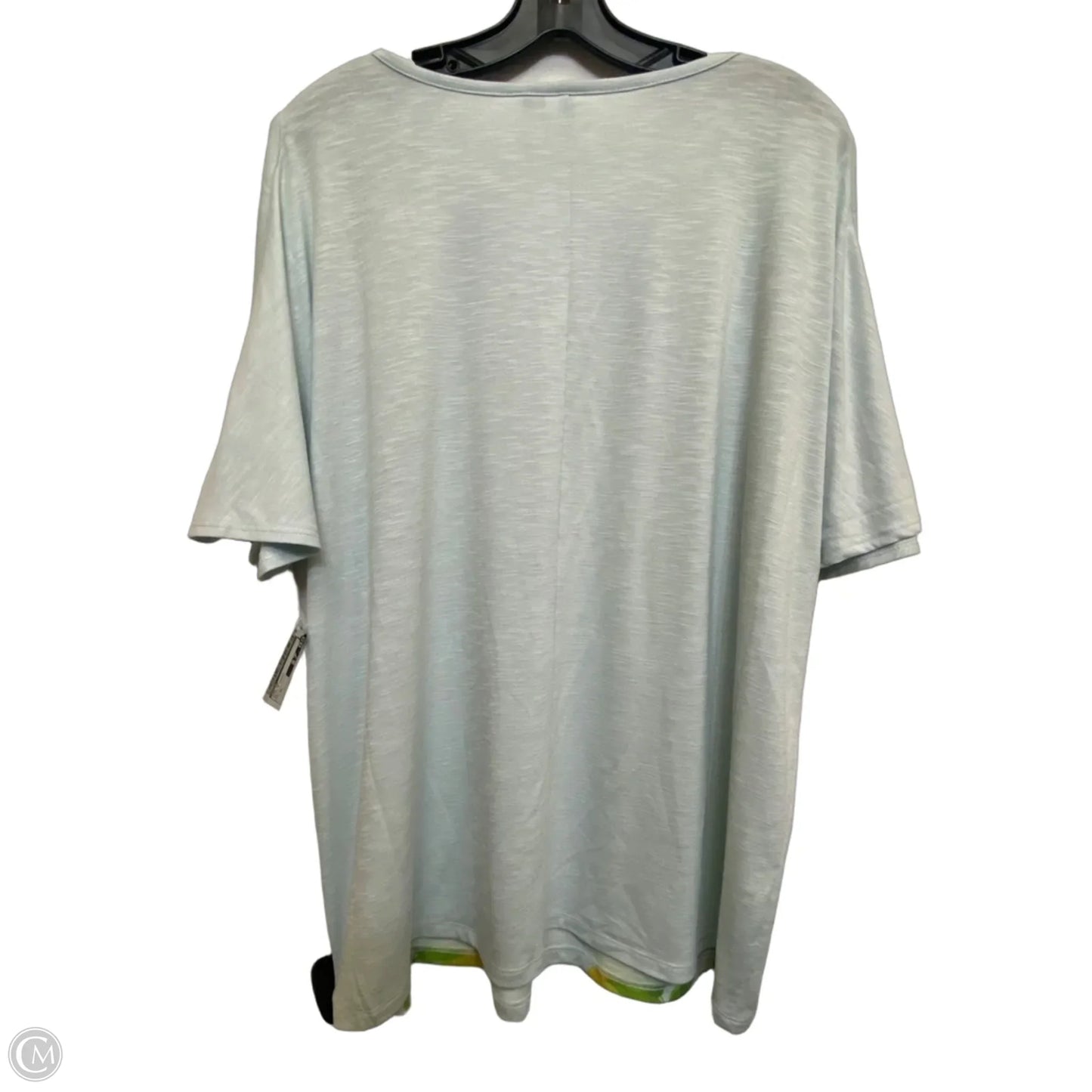 Top Short Sleeve By Cato In Blue & Green, Size: Xl