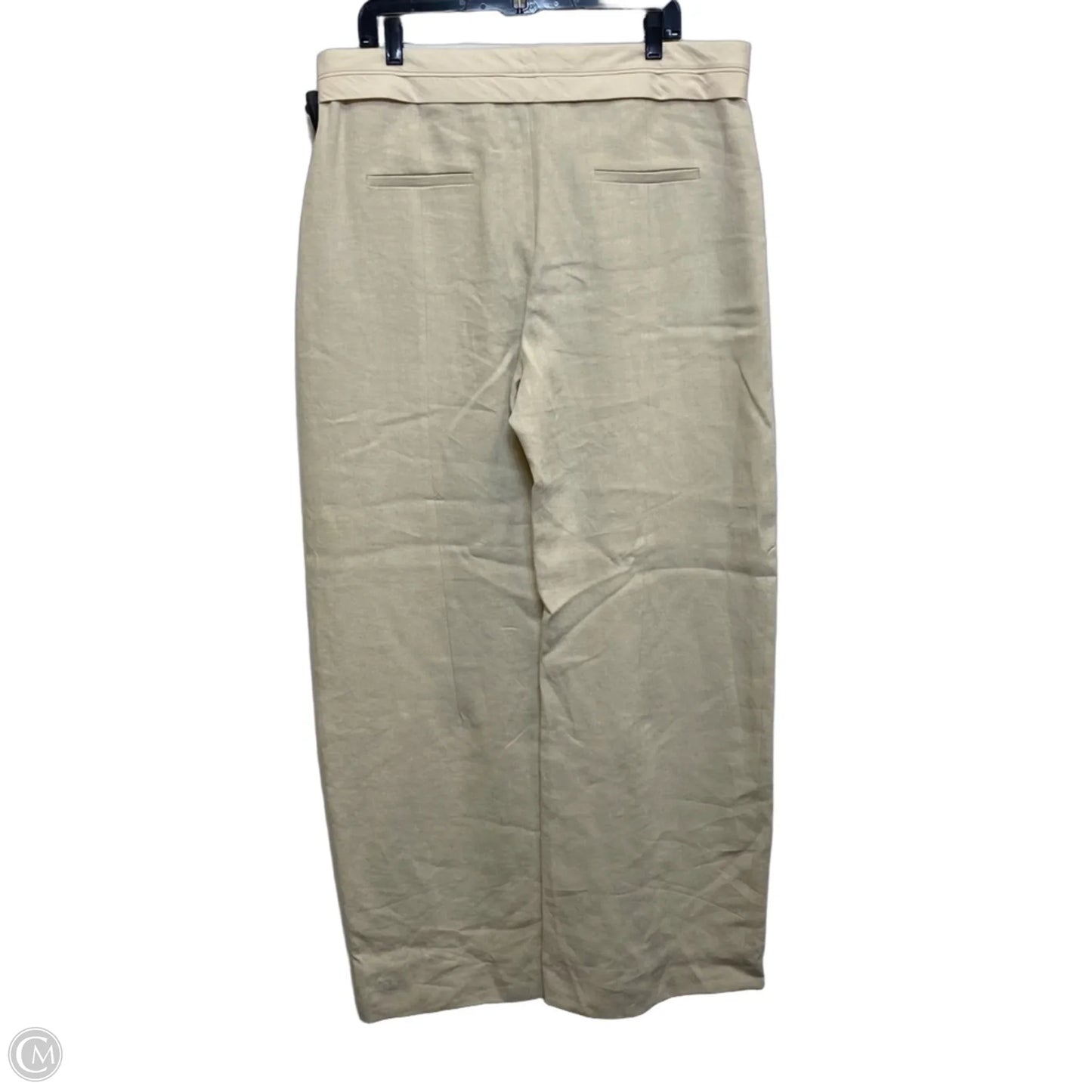 Pants Linen By Zara In Beige, Size: Xl