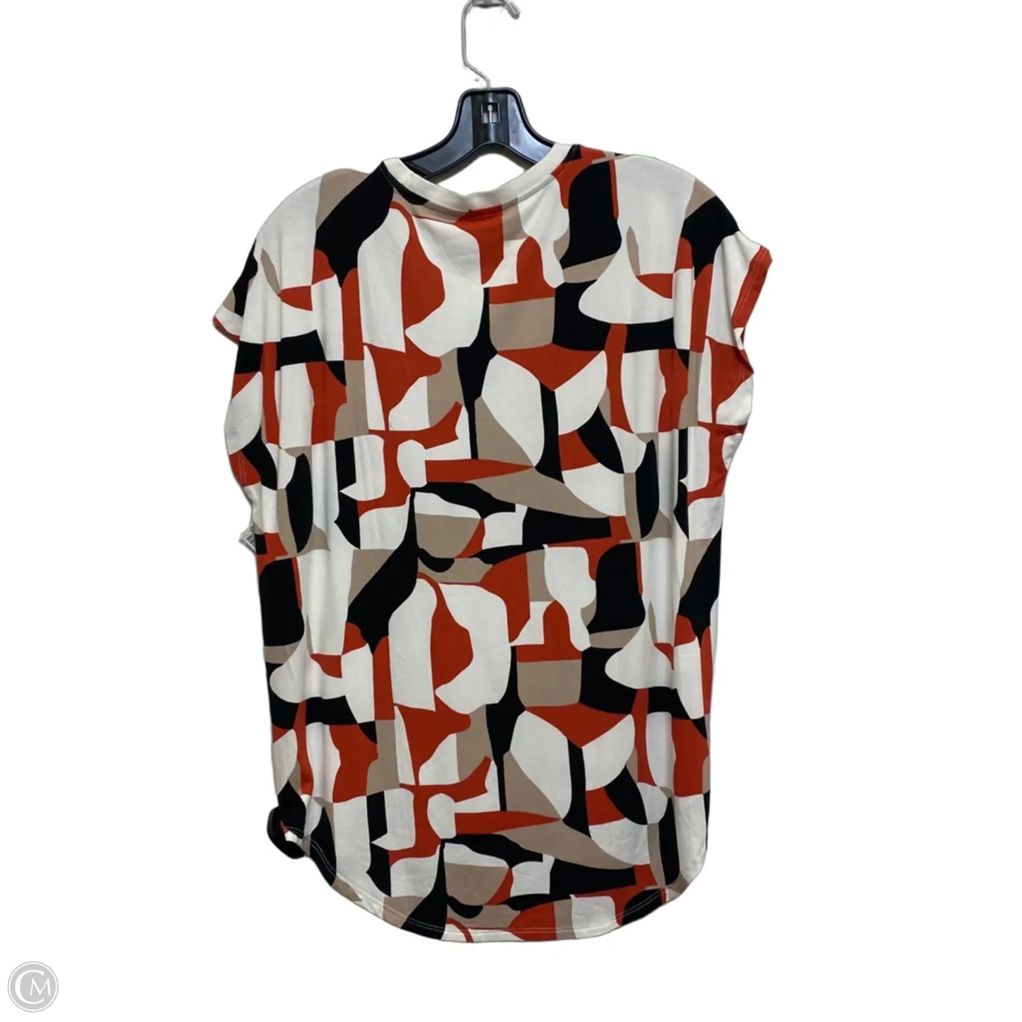 Top Sleeveless By Wynne Layers In Cream & Red, Size: Xs