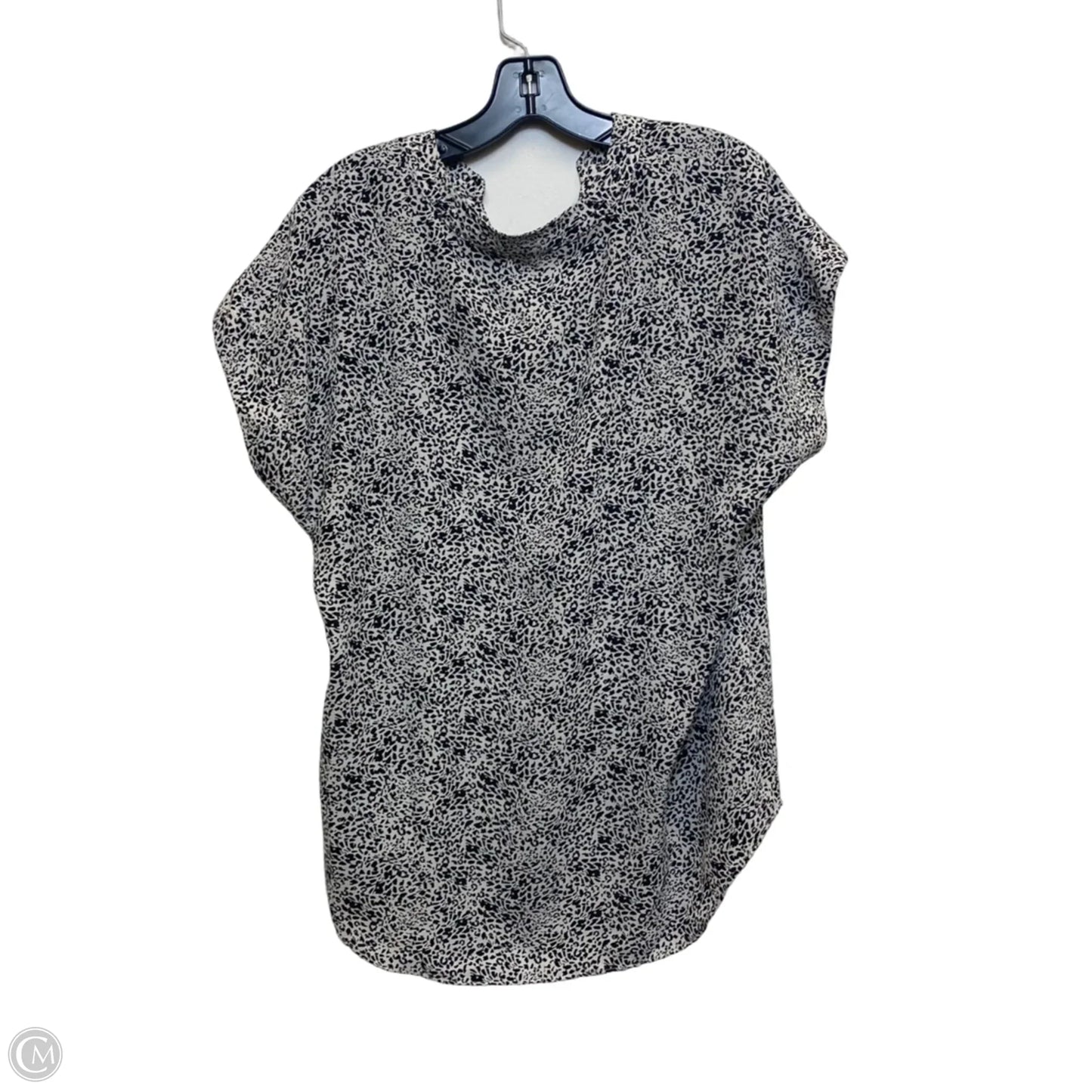 Top Short Sleeve By Cynthia Steffe In Black & White, Size: L