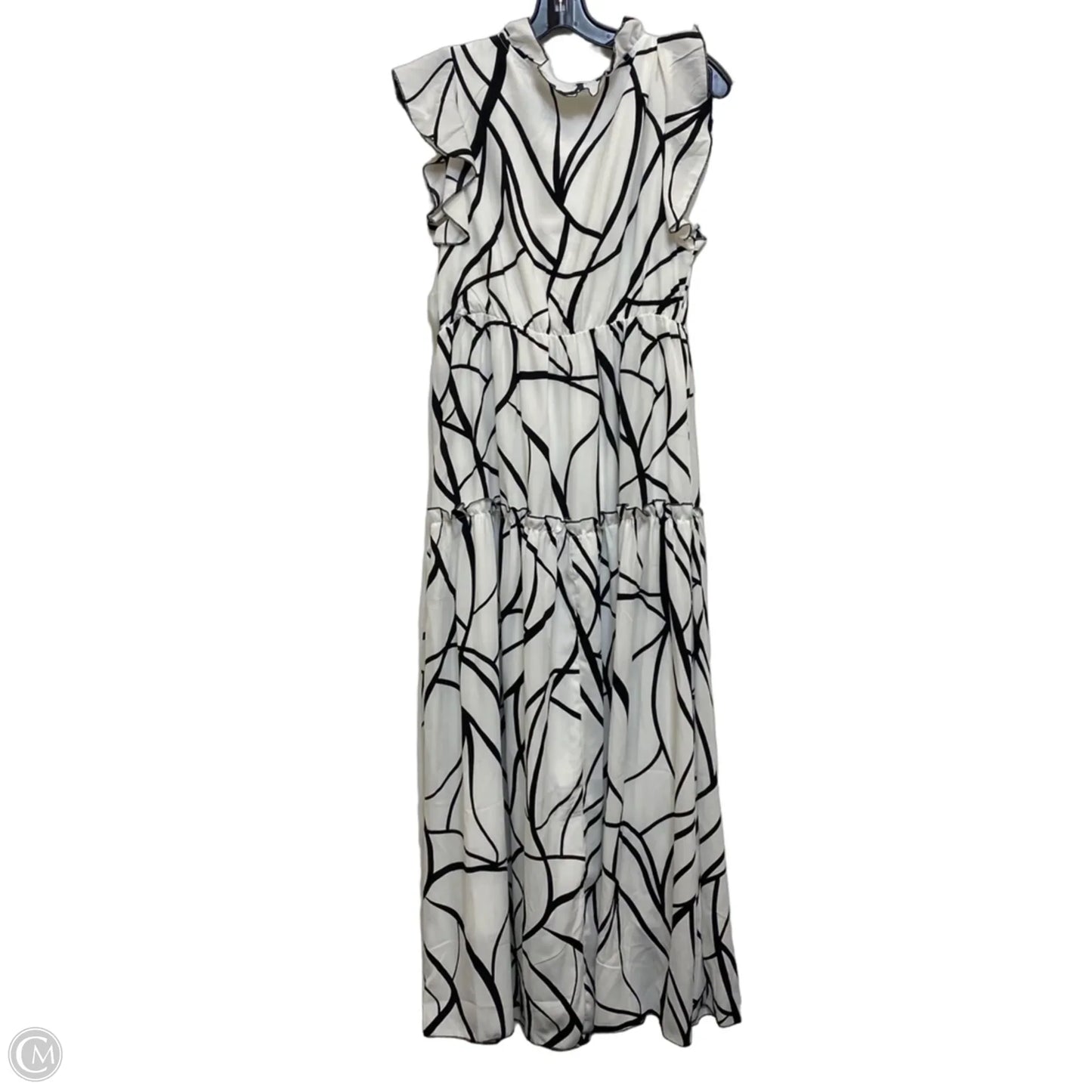 Dress Casual Maxi By Cmf In Black & White, Size: M