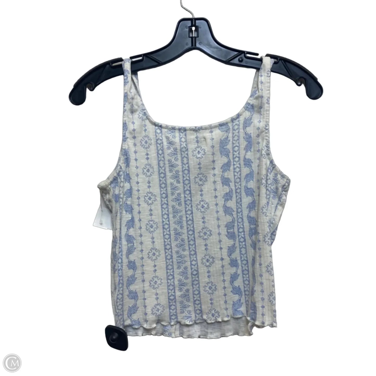 Tank Top By True Craft In Blue & White, Size: M