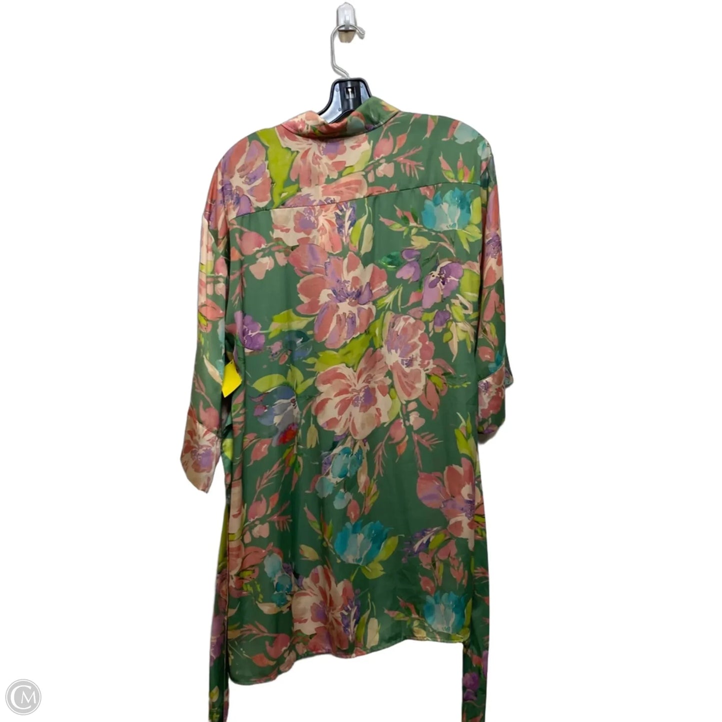 Dress Casual Short By Zara In Green & Pink, Size: S