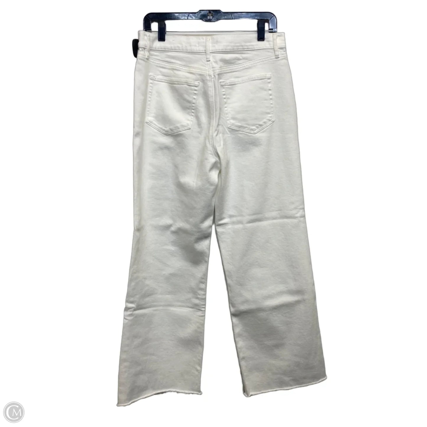 Jeans Wide Leg By Loft In White Denim, Size: 8