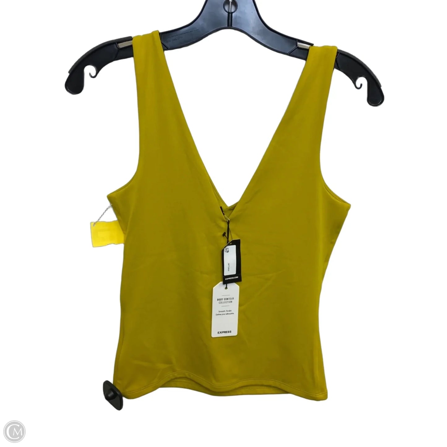 Top Short Sleeve Basic By Express In Yellow, Size: S