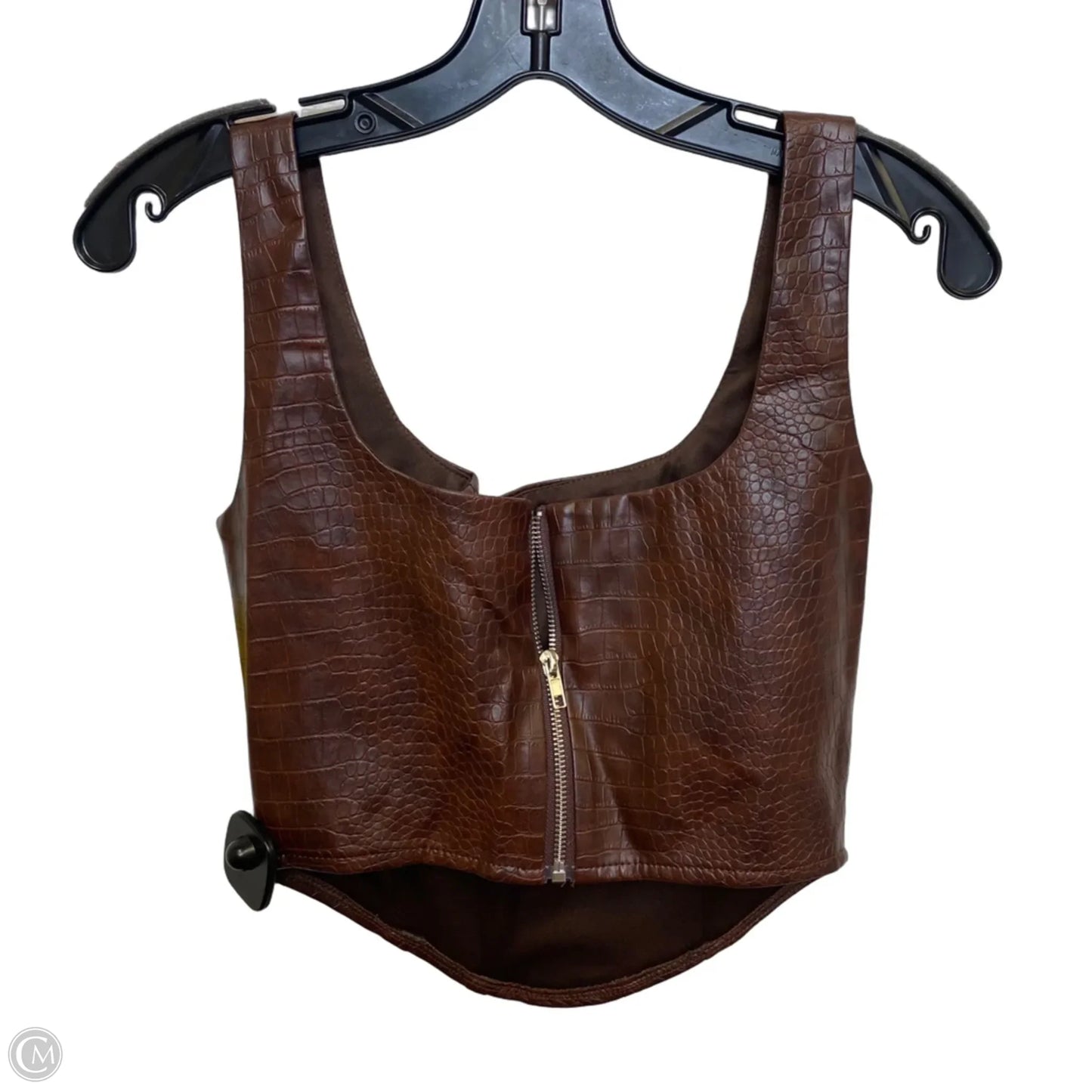 Top Sleeveless By Miami In Brown, Size: S