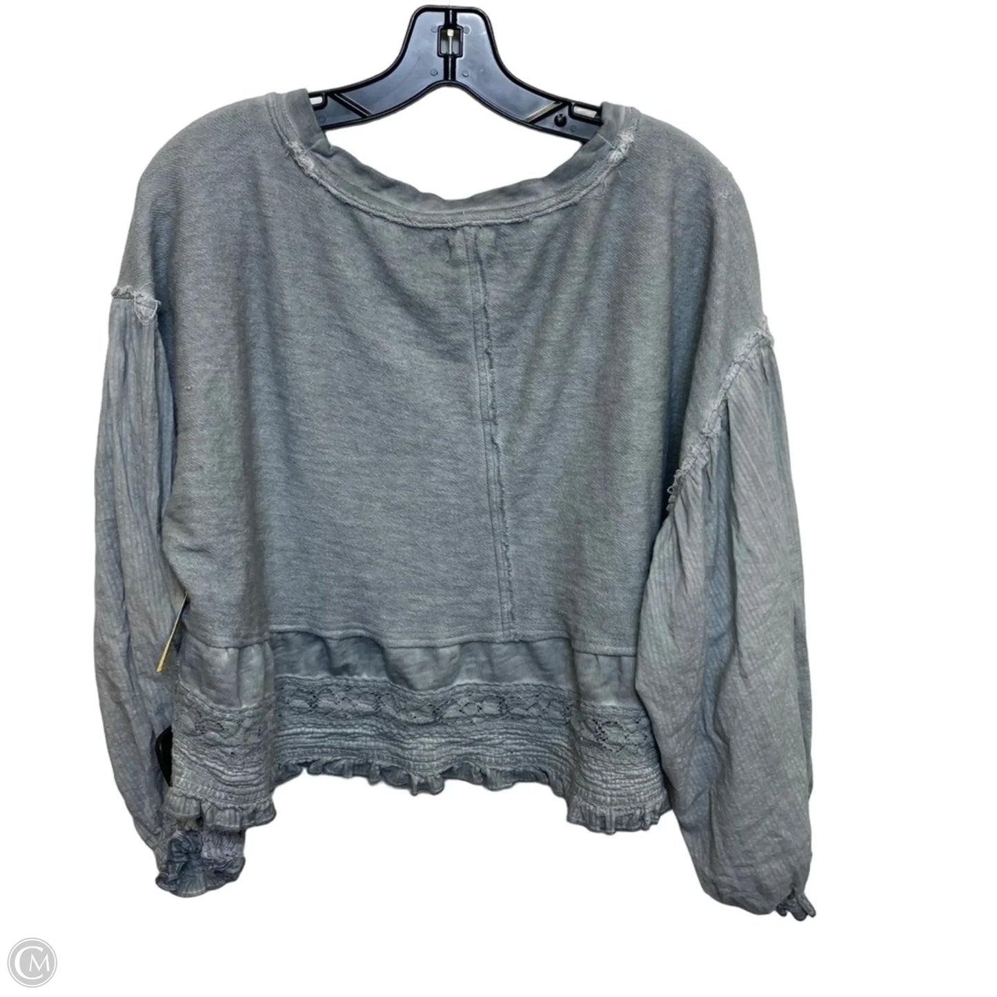 Top Long Sleeve By Pilcro In Grey, Size: Xs