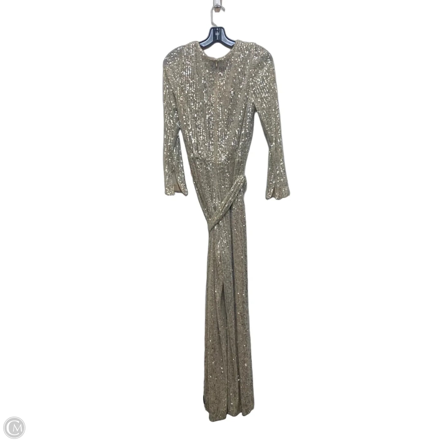 Jumpsuit By Eliza J In Silver & Tan, Size: L