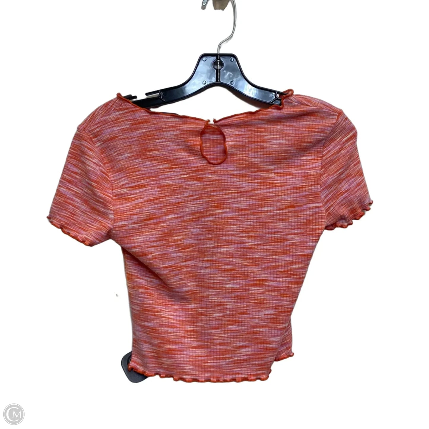 Top Short Sleeve By Forever 21 In Orange & Pink, Size: S