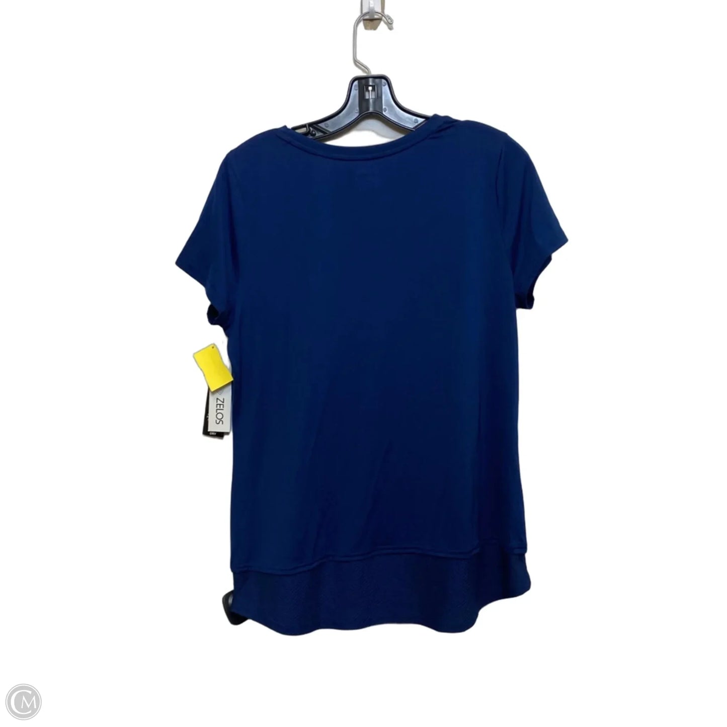Athletic Top Short Sleeve By Zelos In Navy, Size: M