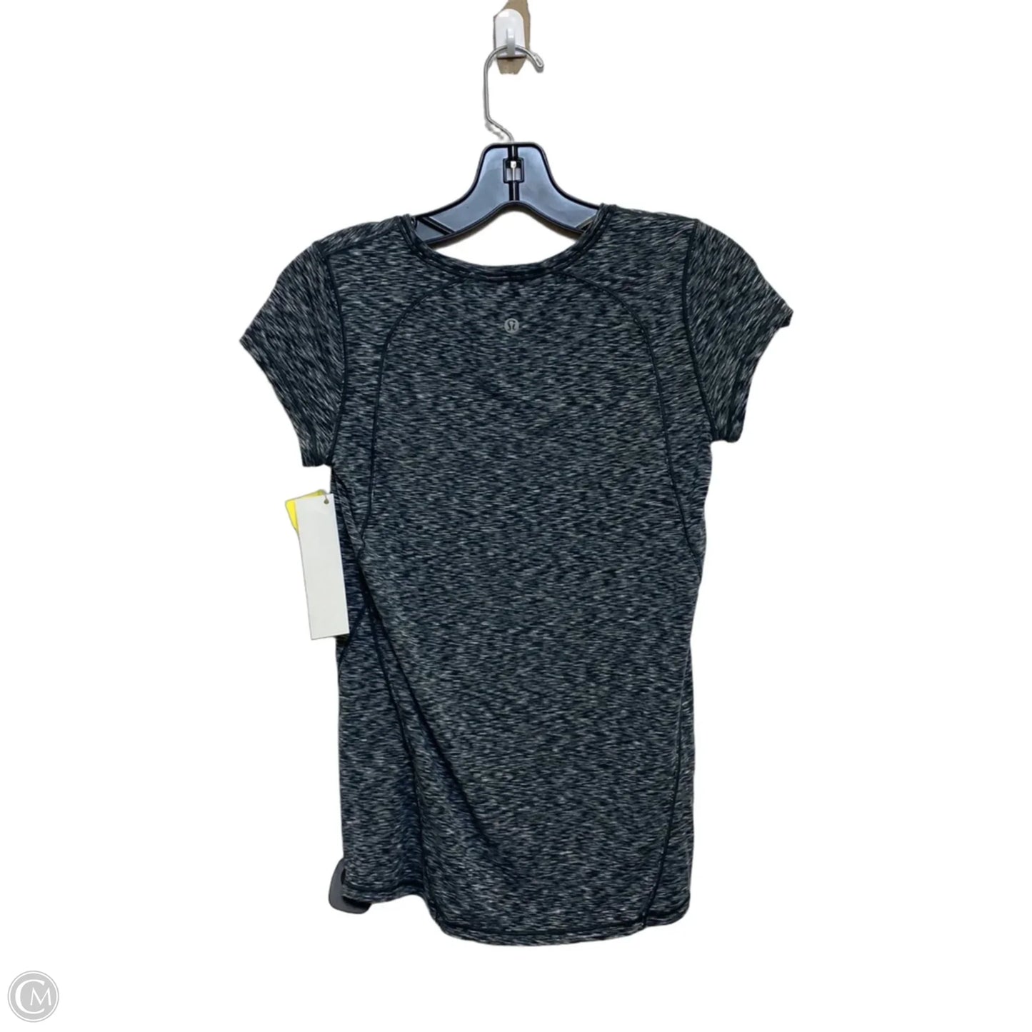 Athletic Top Short Sleeve Designer By Lululemon In Grey, Size: S