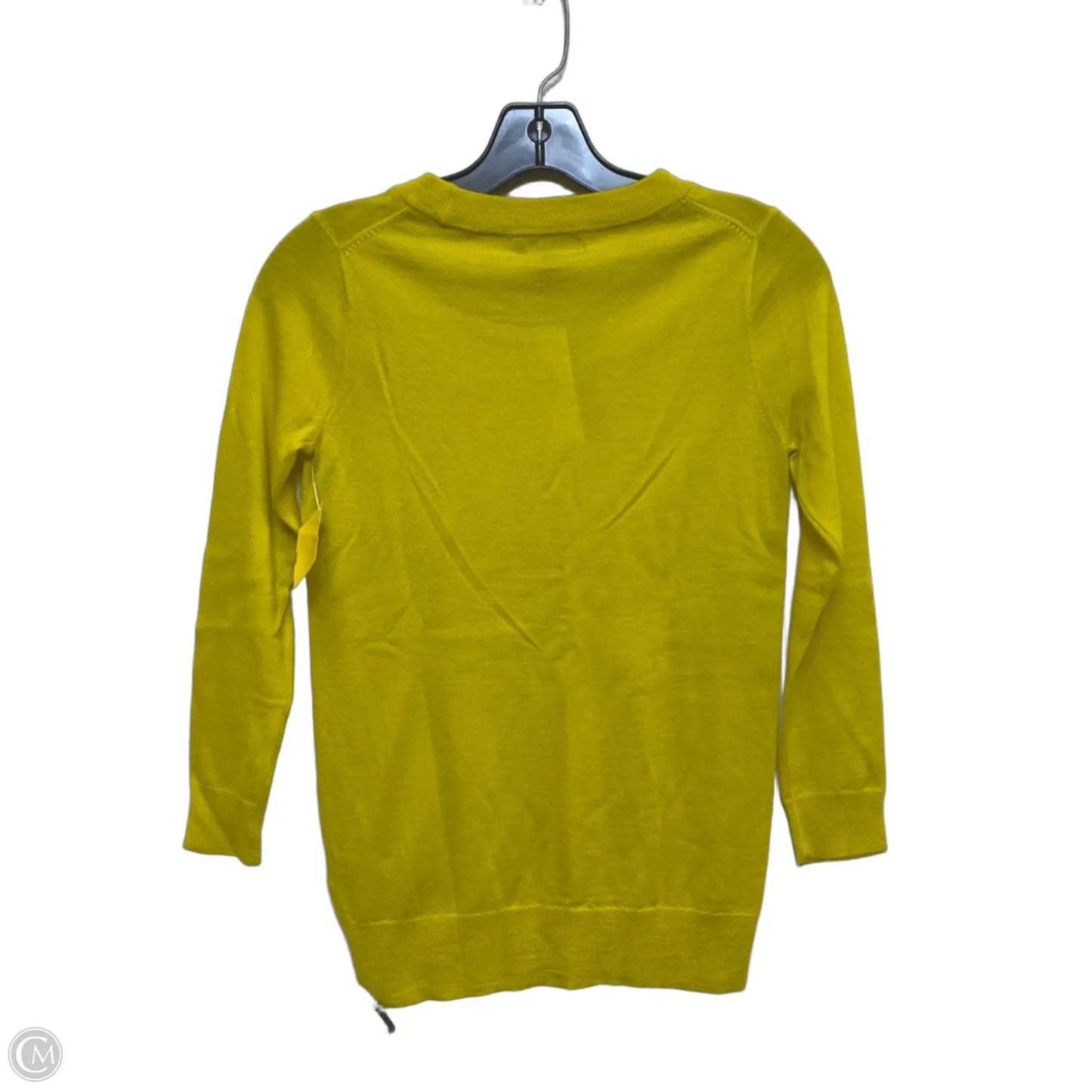 Top Long Sleeve By J. Crew In Yellow, Size: Xxs