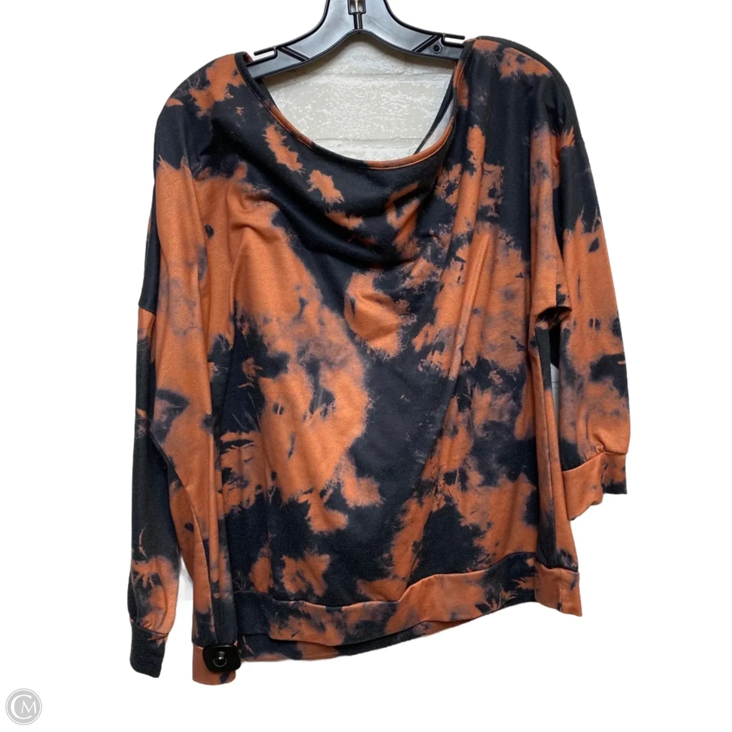 Sweatshirt Crewneck By Shein In Black & Orange, Size: 2x