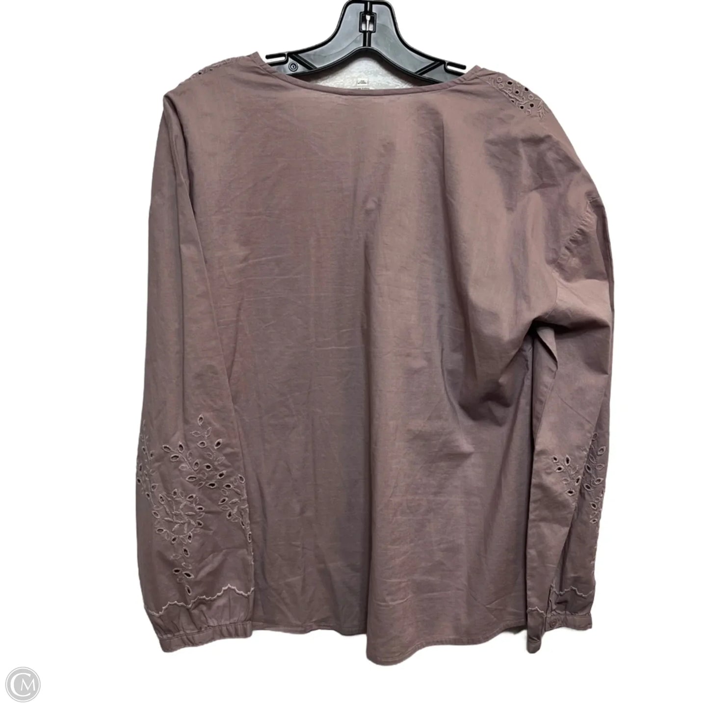 Top Long Sleeve By Sonoma In Purple, Size: M