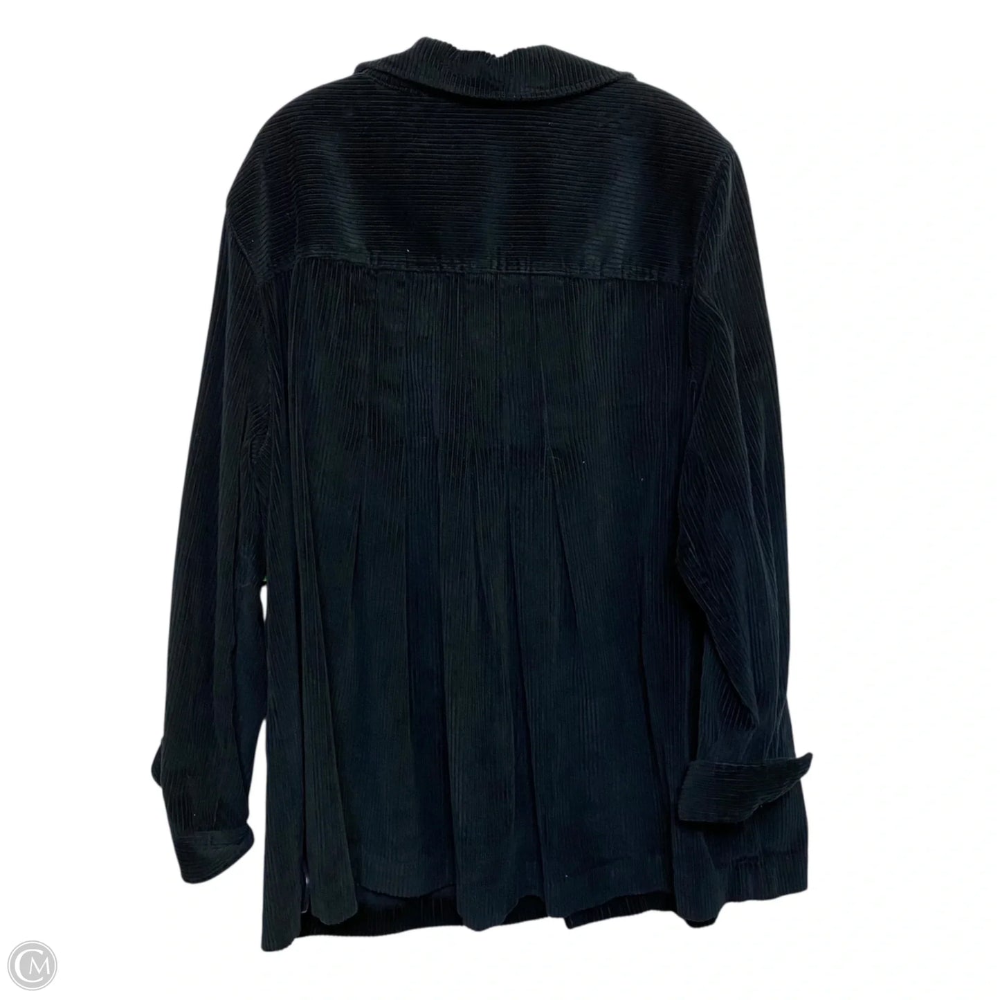 Jacket Shirt By Woman Within In Black, Size: 1x