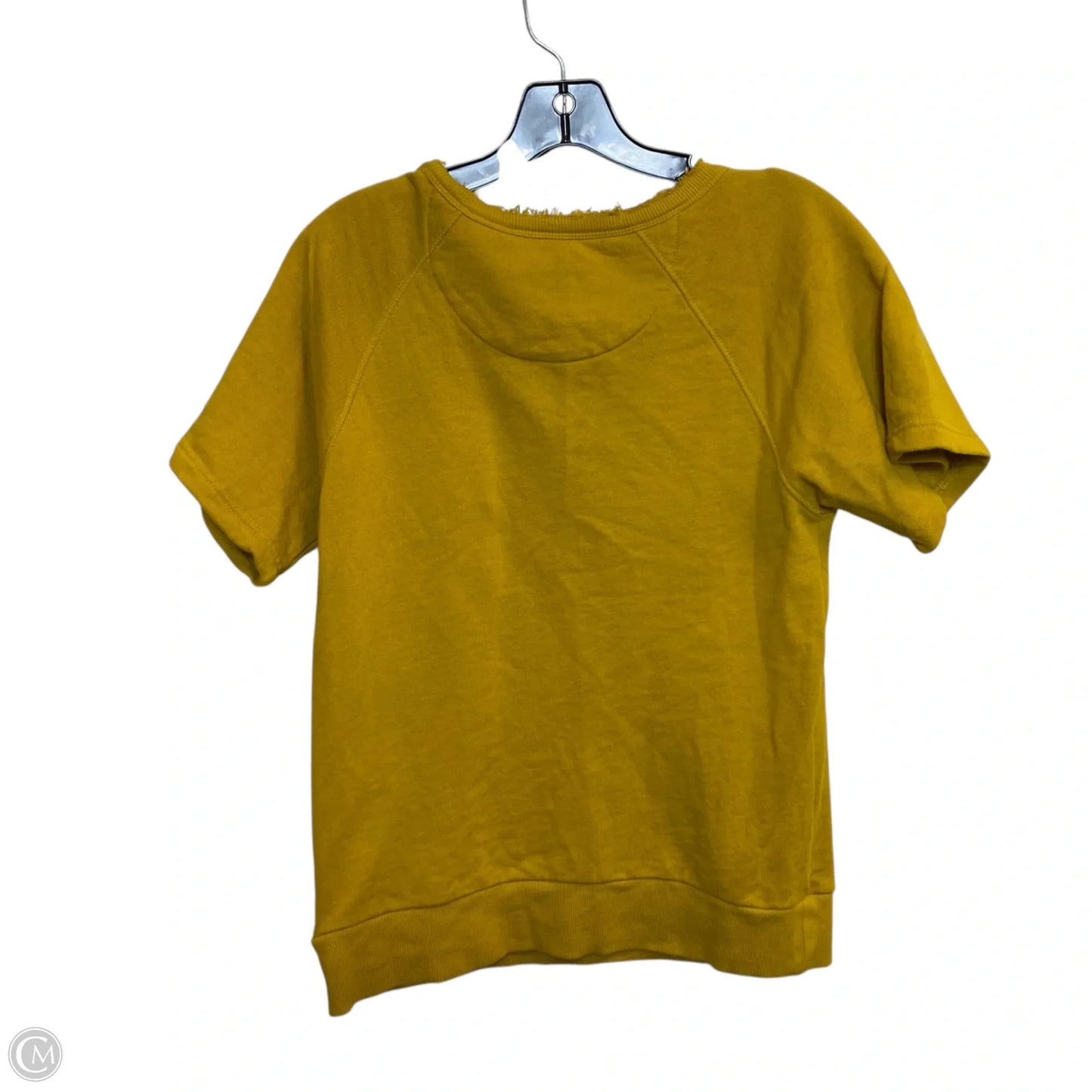 Top Short Sleeve By Anthropologie In Yellow, Size: S