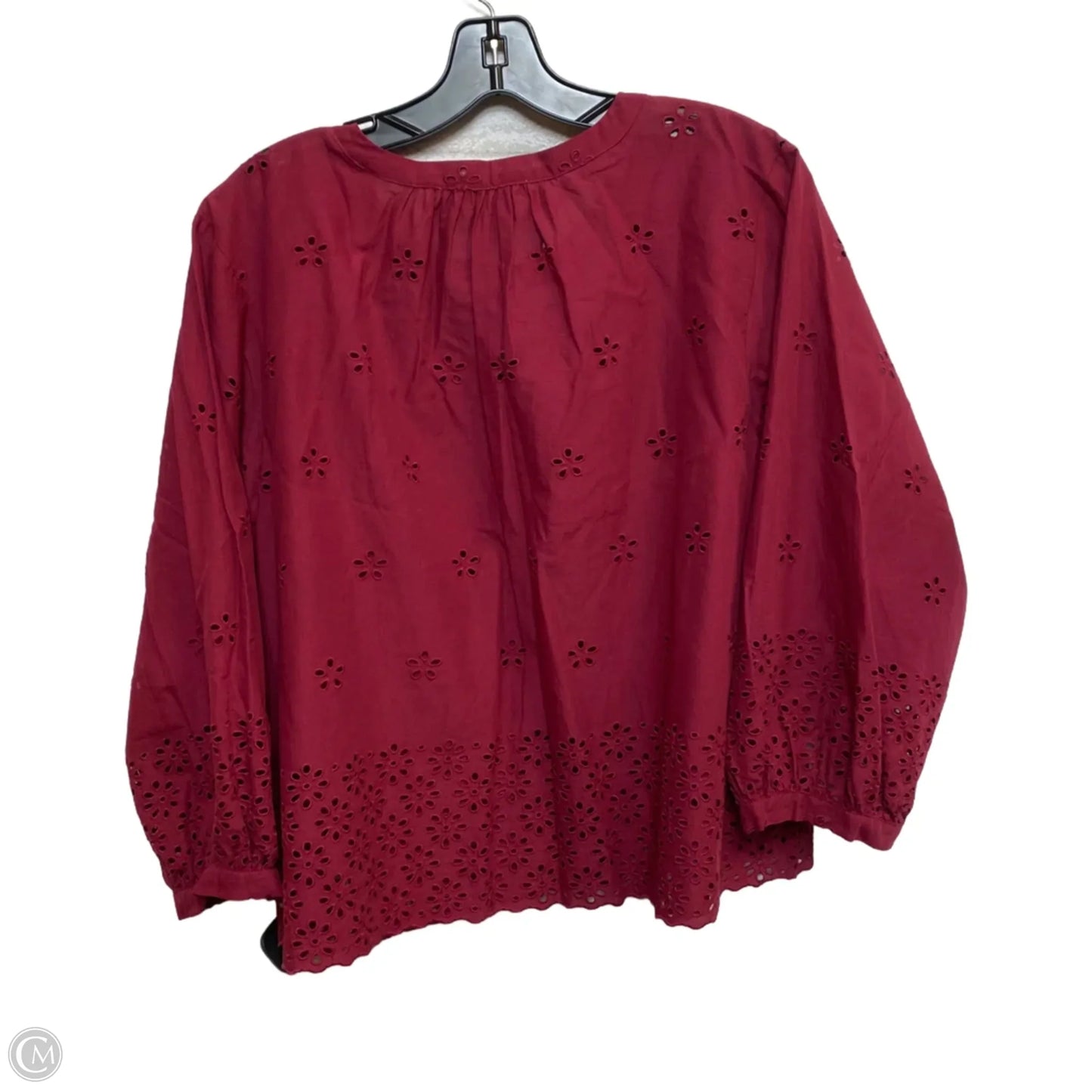 Top Long Sleeve By Loft In Red, Size: Mp