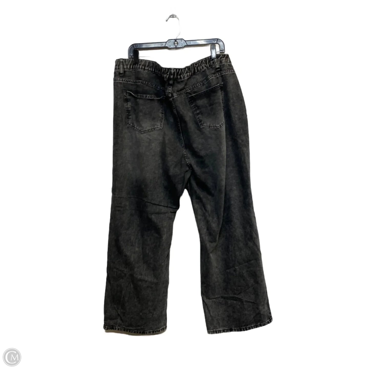 Jeans Wide Leg By Shein In Black, Size: 3x