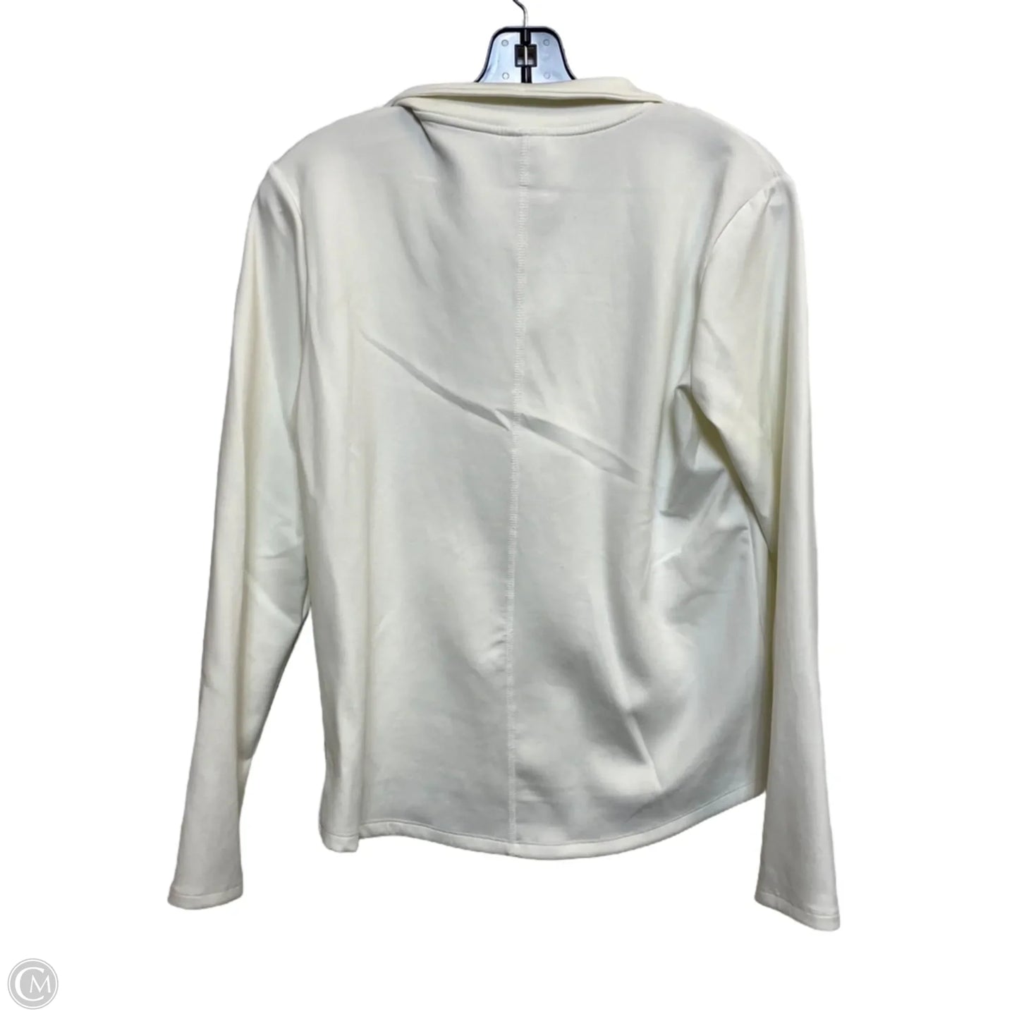 Athletic Top Long Sleeve Crewneck By Nike In White, Size: M