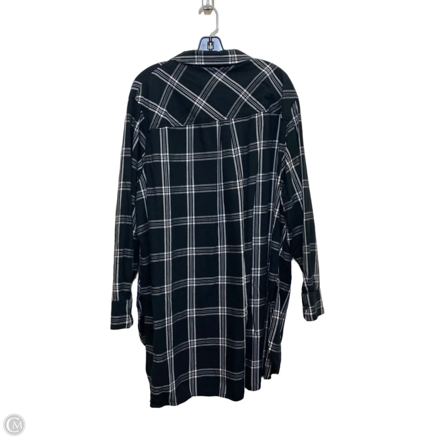 Top Long Sleeve By Ava & Viv In Black, Size: 4x