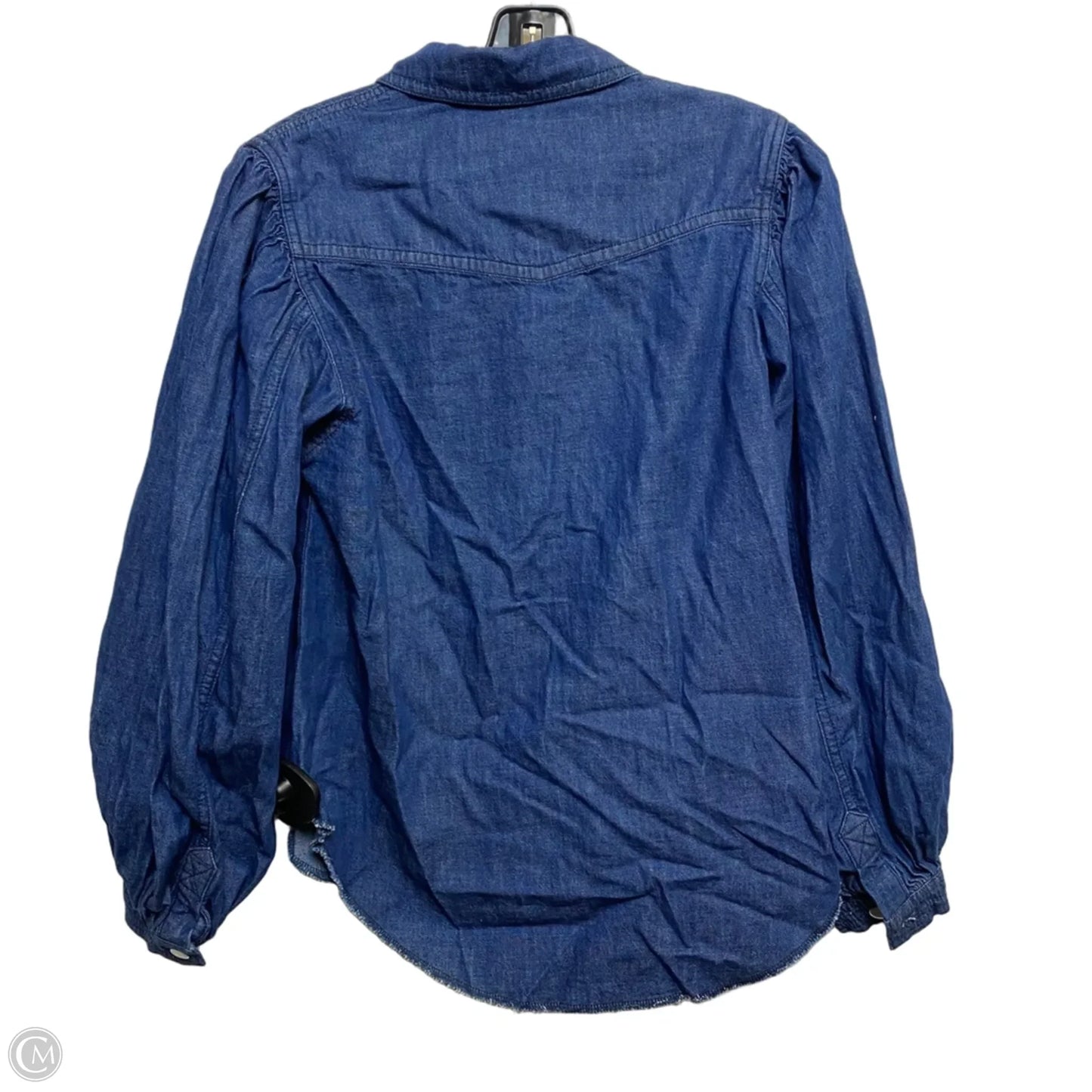 Top Long Sleeve By We The Free In Blue Denim, Size: Xs