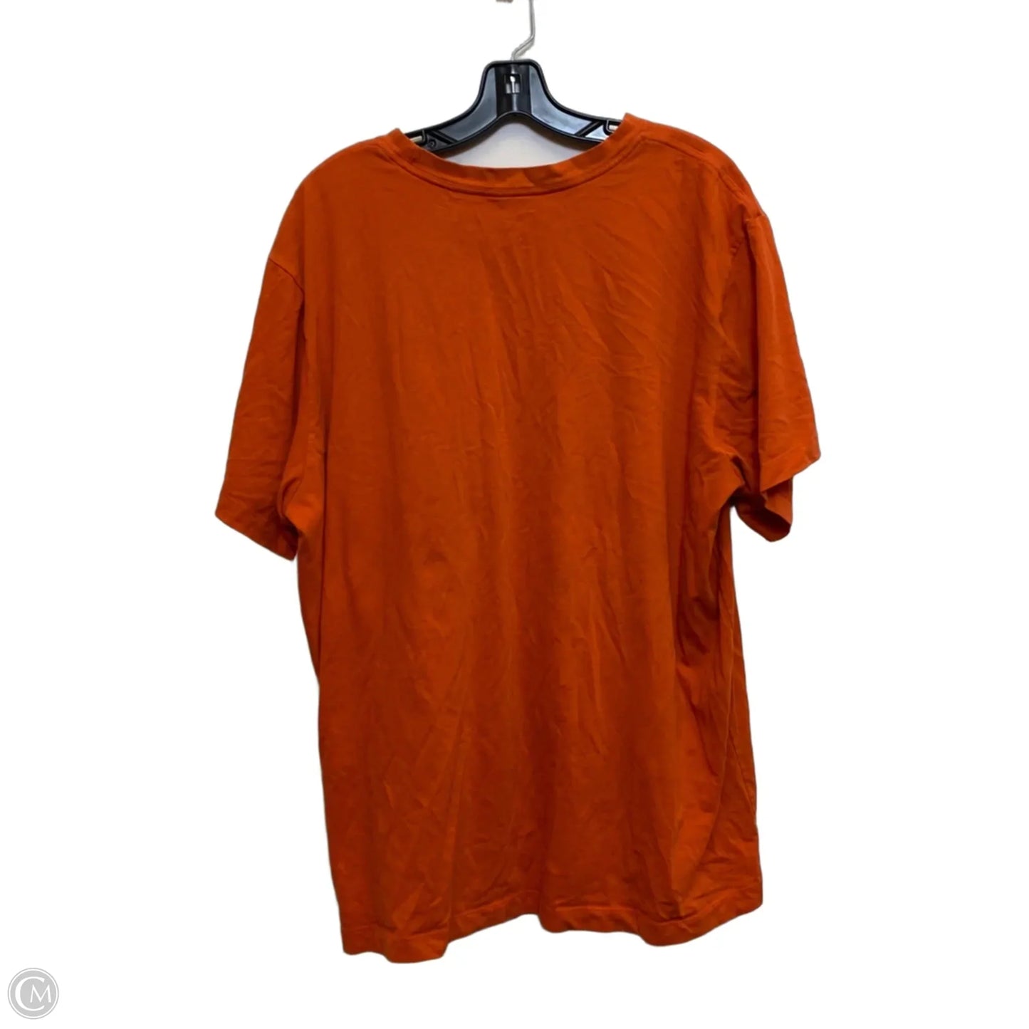 Athletic Top Short Sleeve By Nike In Orange, Size: Xxl