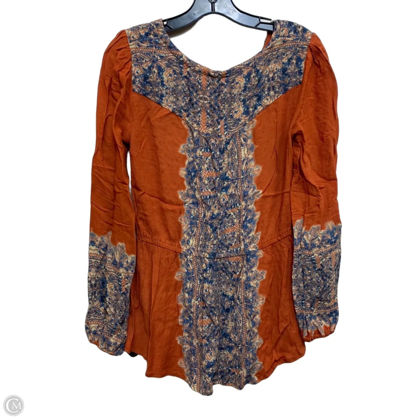 Top Long Sleeve By Free People In Orange, Size: S