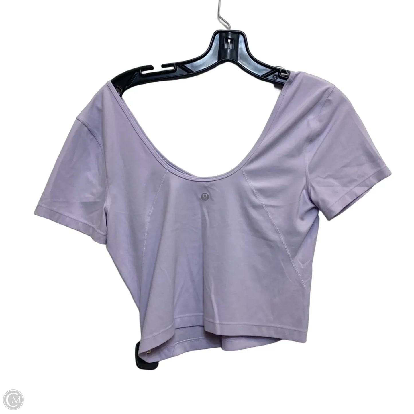 Athletic Top Short Sleeve Designer By Lululemon In Purple, Size: M