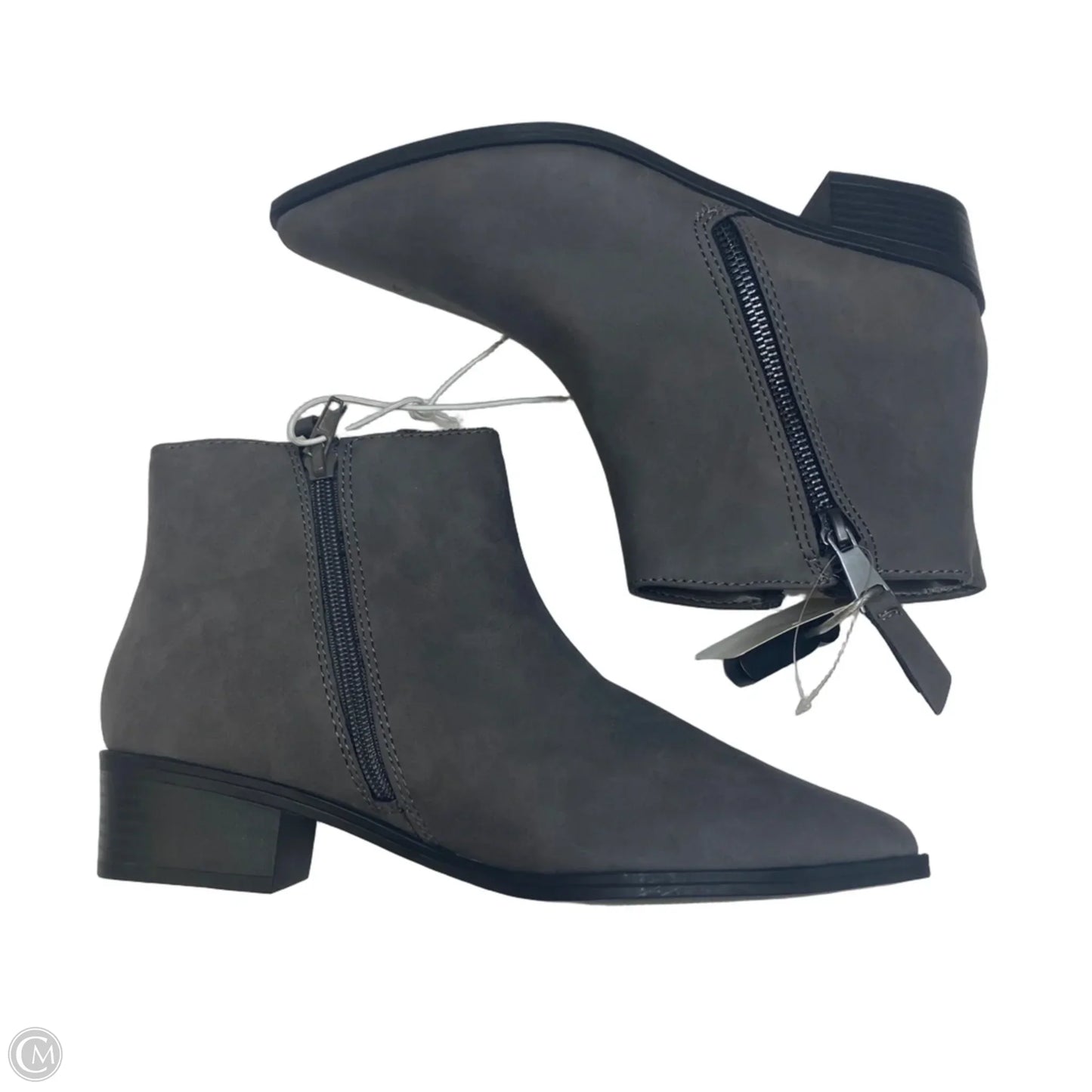 Boots Ankle Heels By Worthington In Grey, Size: 6