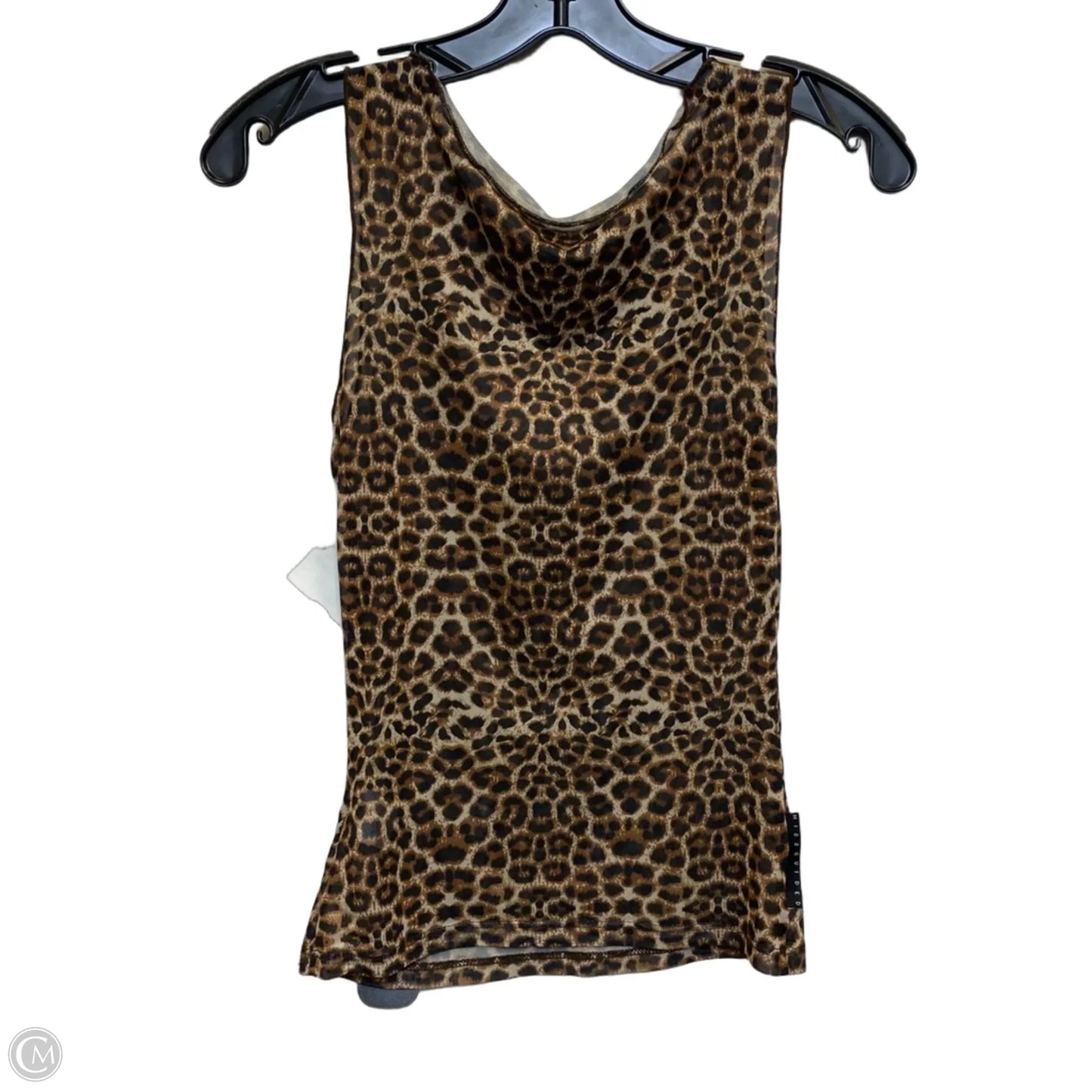 Top Sleeveless By Misguided In Animal Print, Size: Xs