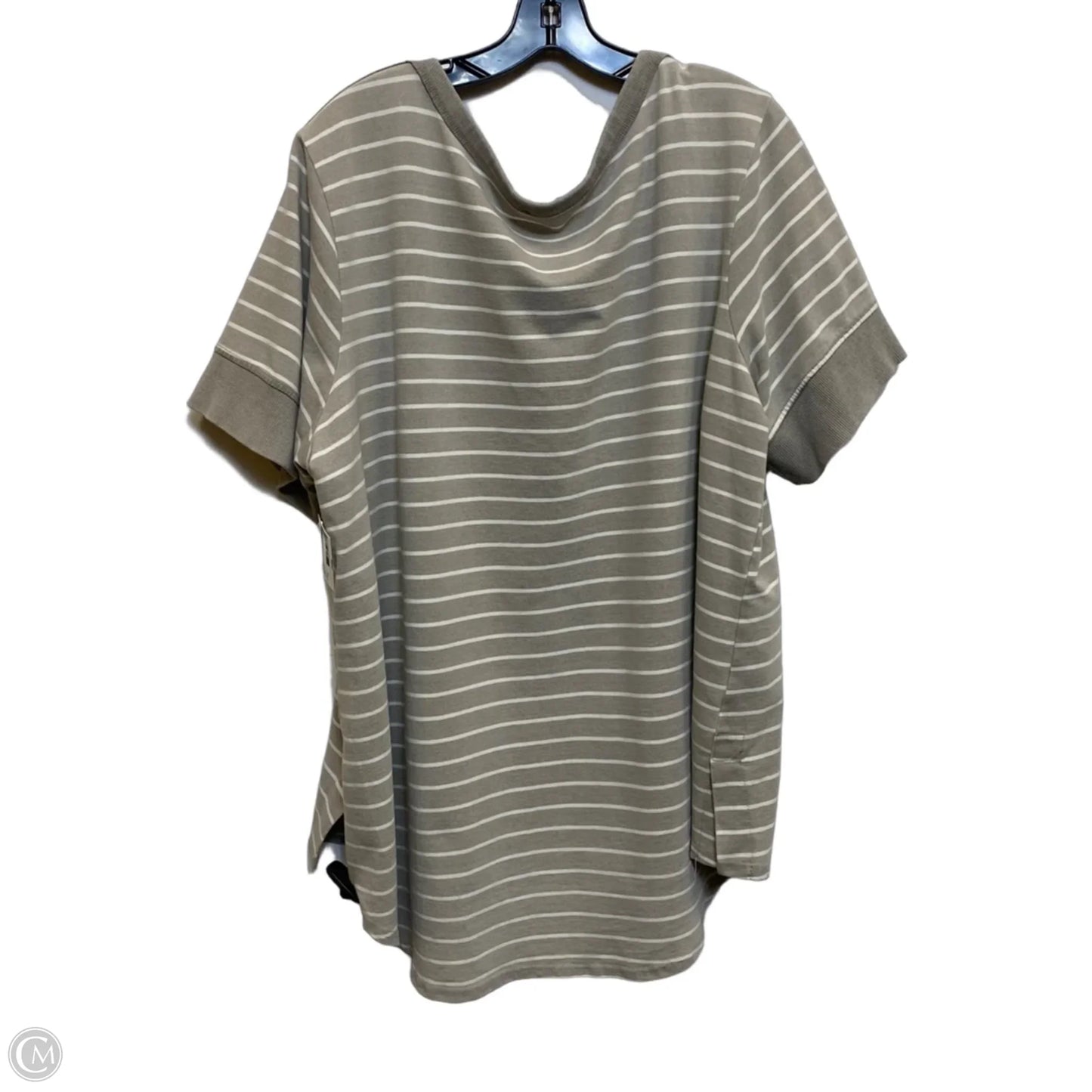 Top Short Sleeve By Jane And Delancey In Brown, Size: 2x