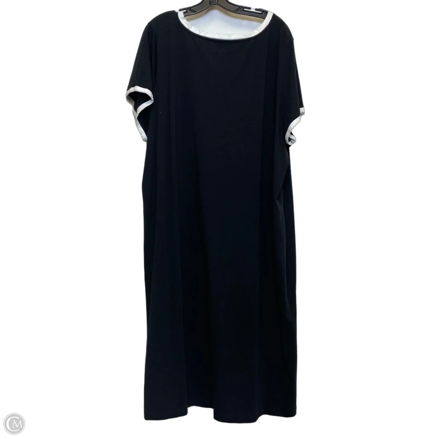 Dress Casual Midi By Calvin Klein In Black & White, Size: 3x
