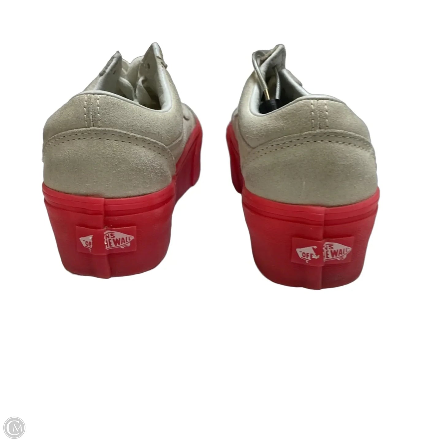 Shoes Sneakers Platform By Vans In Cream & Pink, Size: 6