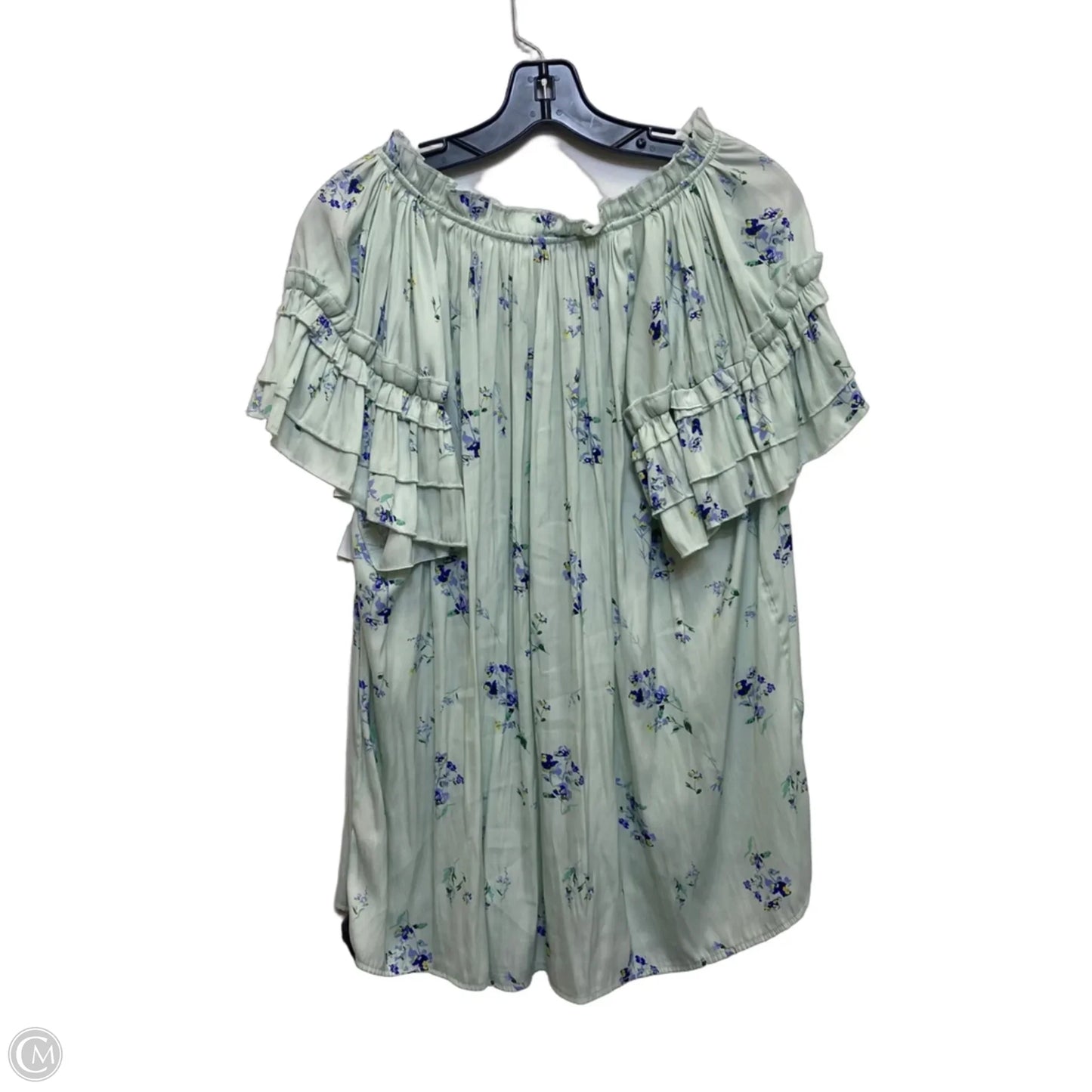 Top Short Sleeve By Philosophy In Green, Size: 3x