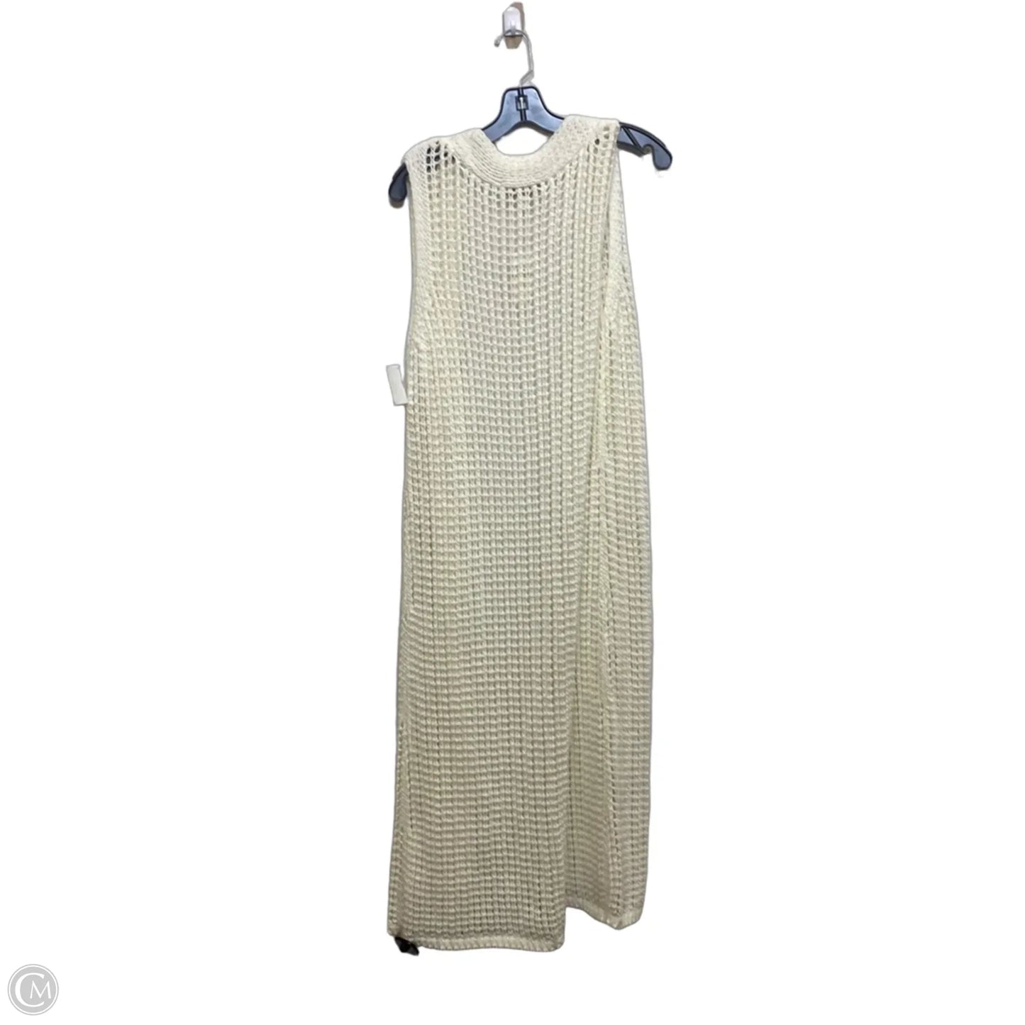 Sweater Cardigan By Flat White In Cream, Size: Osfm