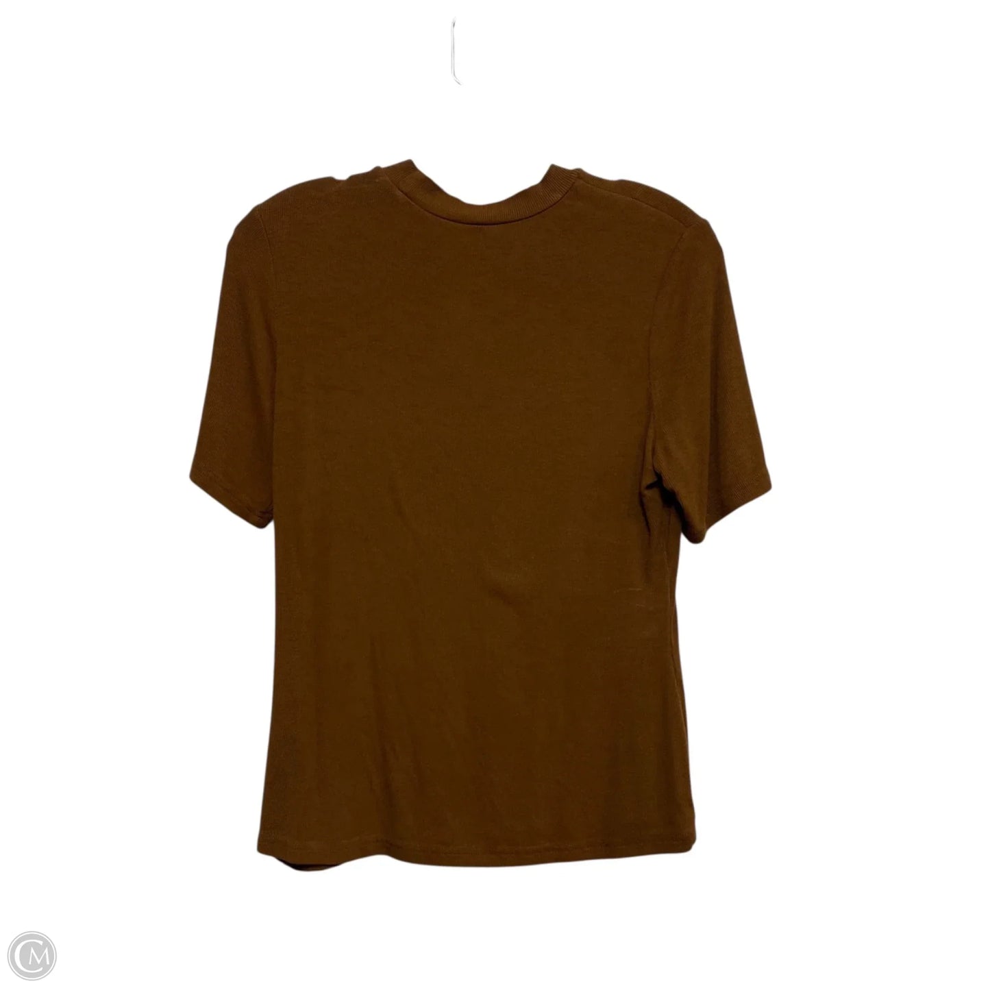 Top Short Sleeve By Shein In Brown, Size: M