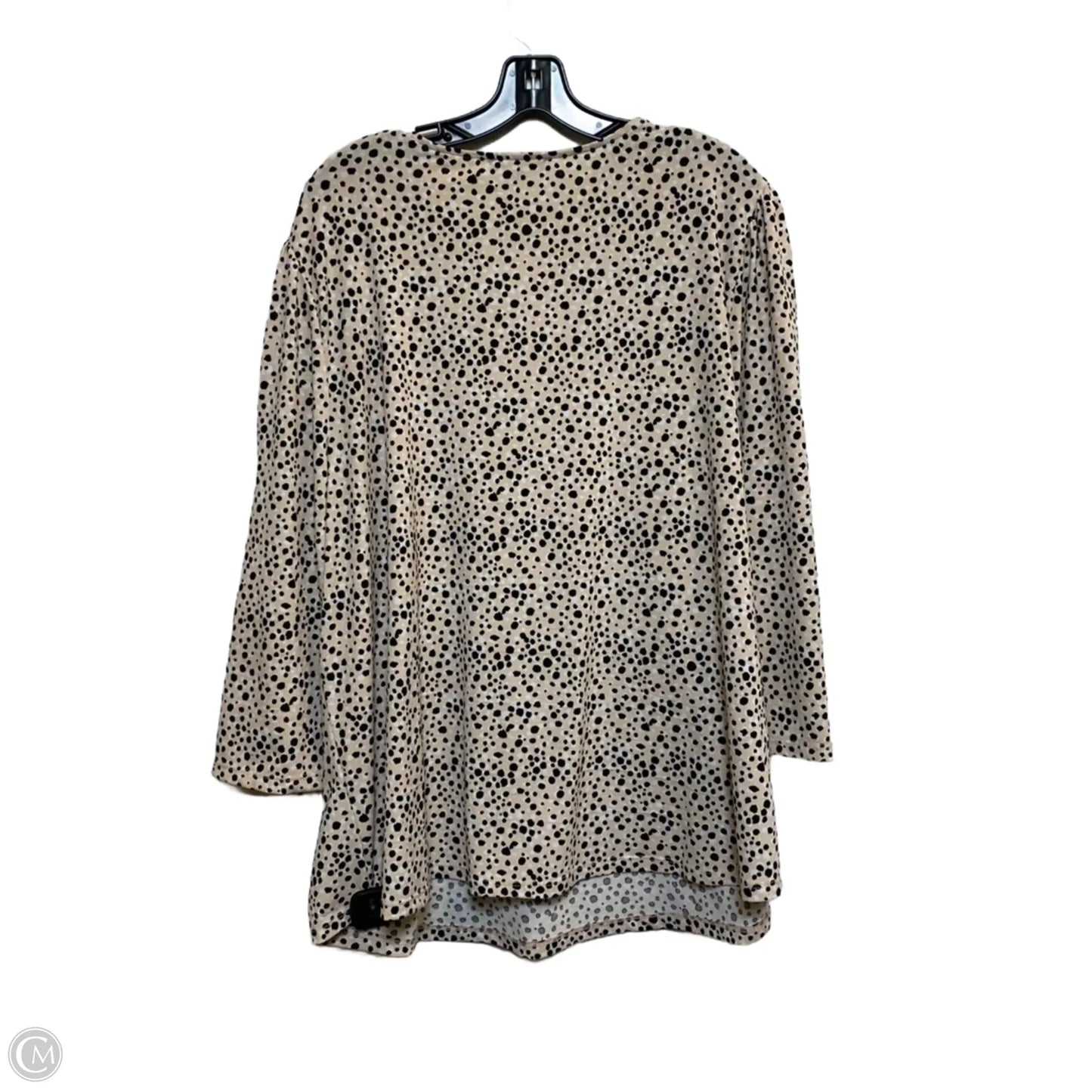 Top Long Sleeve By Adrianna Papell In Tan, Size: 3x