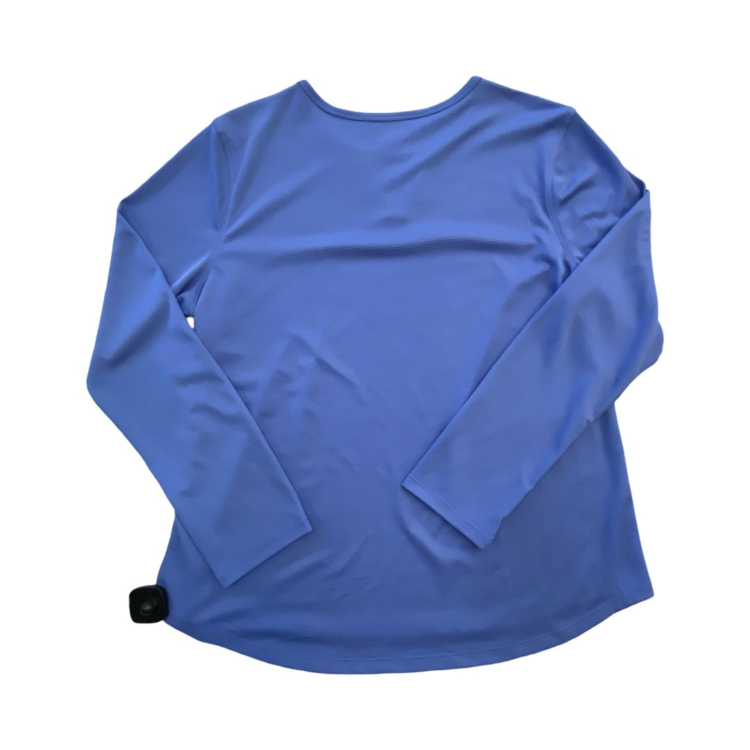 Athletic Top Ls Crewneck By Reel Legends In Blue, Size:Xl