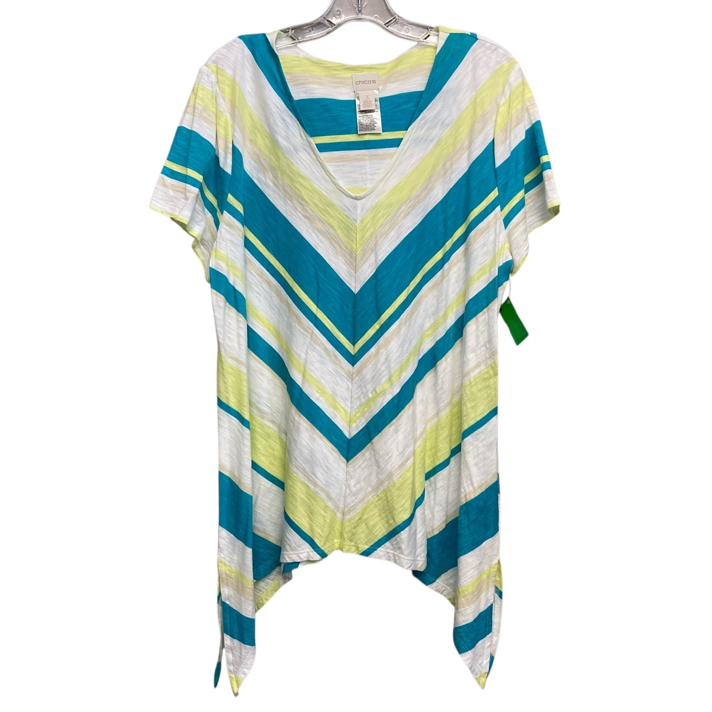Top Ss By Chicos In Striped Pattern, Size:Xl